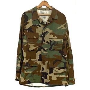 Vintage US Military Army Woodland Camouflage Combat Hot Weather Coat Jacket 1996